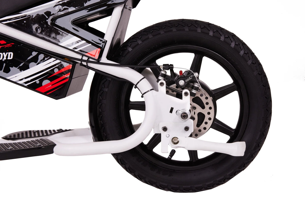 Electric Mini Bike for Kids, 200W, 6.2-10MPH, up to 8 Miles, White J3903