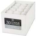 Unscented 12 Hour Votive Candles, 30 Pack, White A486235