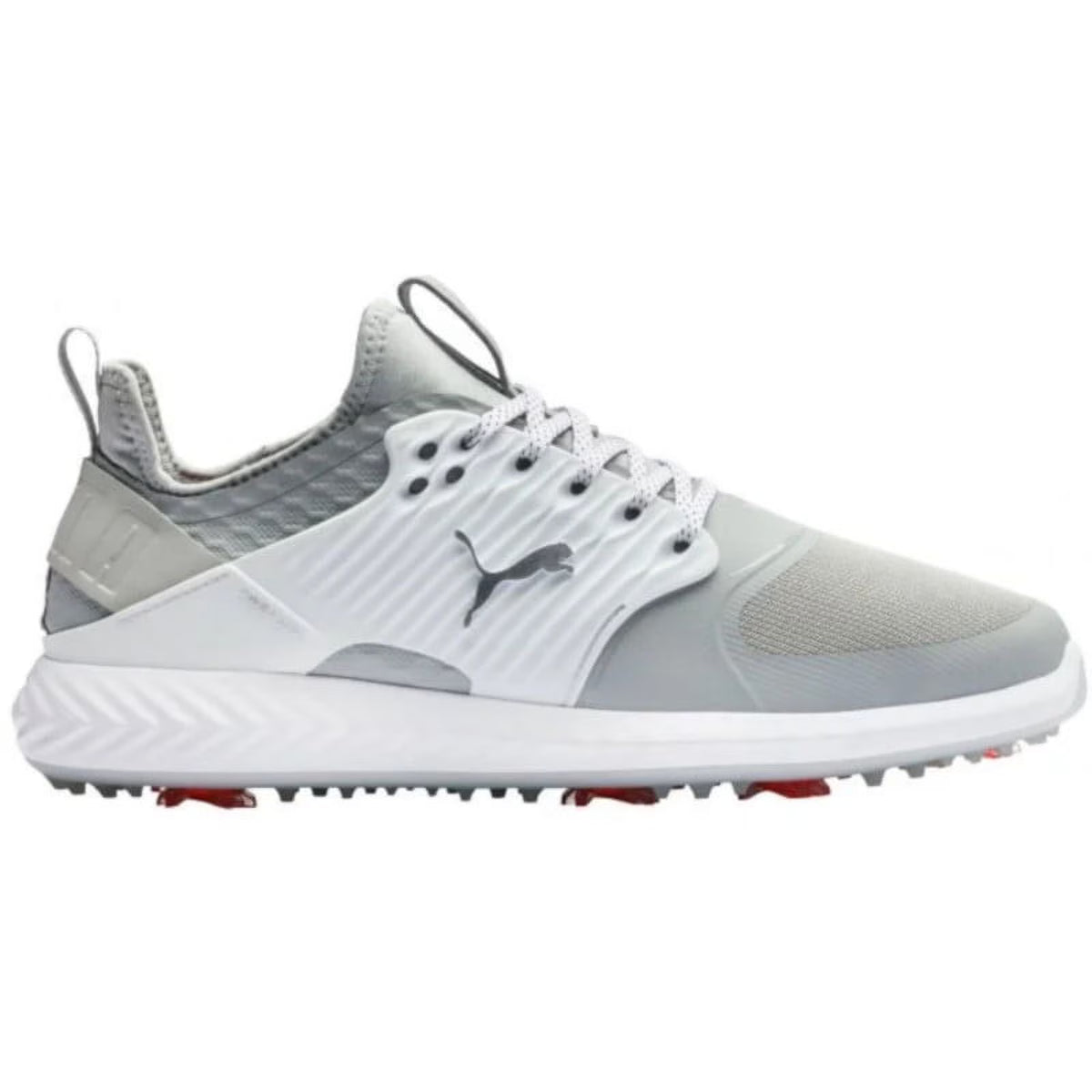 Grey Silver White Wide Golf Shoes Y53723