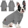 Dog Christmas Sweater Turtleneck Soft Knitted Long Sleeves Burgundy 2XL K21334
