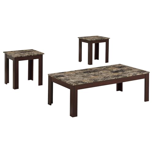 3-Piece Faux Marble Top Coffee Table Set P6261