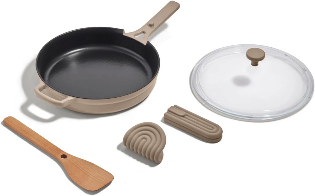 10-Inch 8-In-1 Enameled Cast Iron Cookware Set B321
