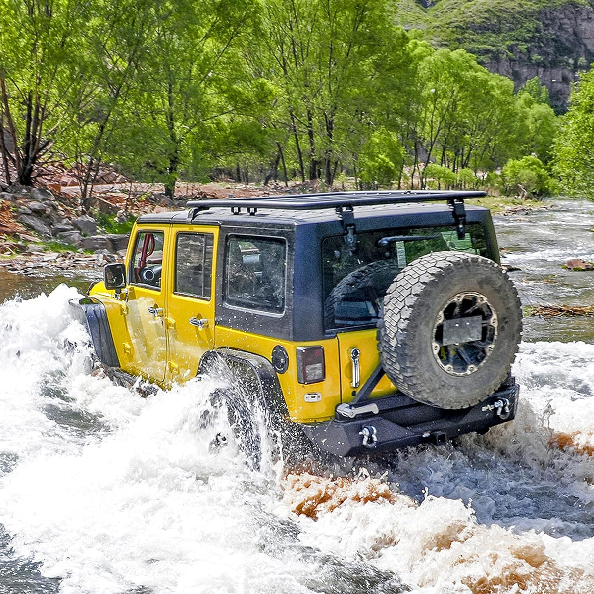 Front and Rear Bumper with Tire Carrier H100