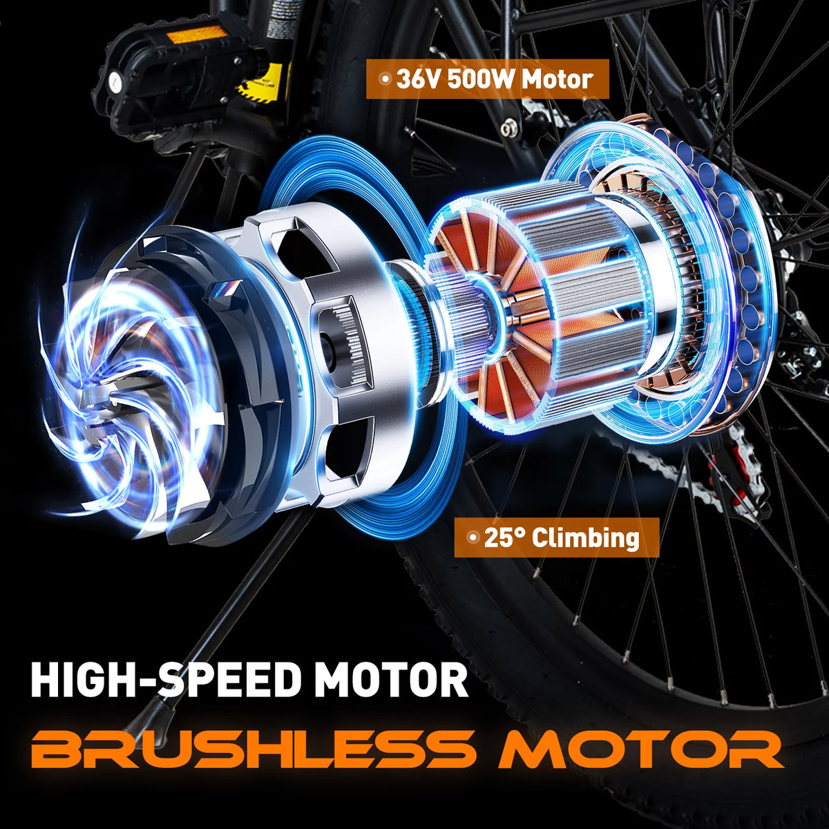 Folding Electric Bike 500W 36V Aluminum Alloy V437274