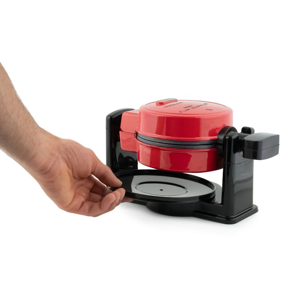 Red Flip Belgian Waffle Maker D8407