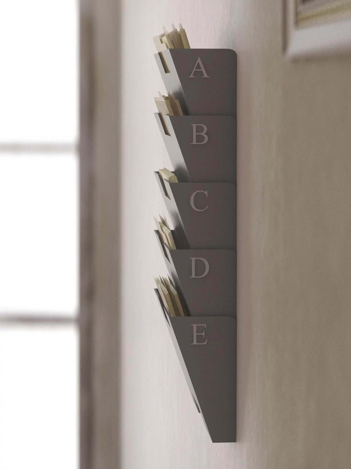 5 Tier Steel Magazine Rack Wall File Folder Organizer N932