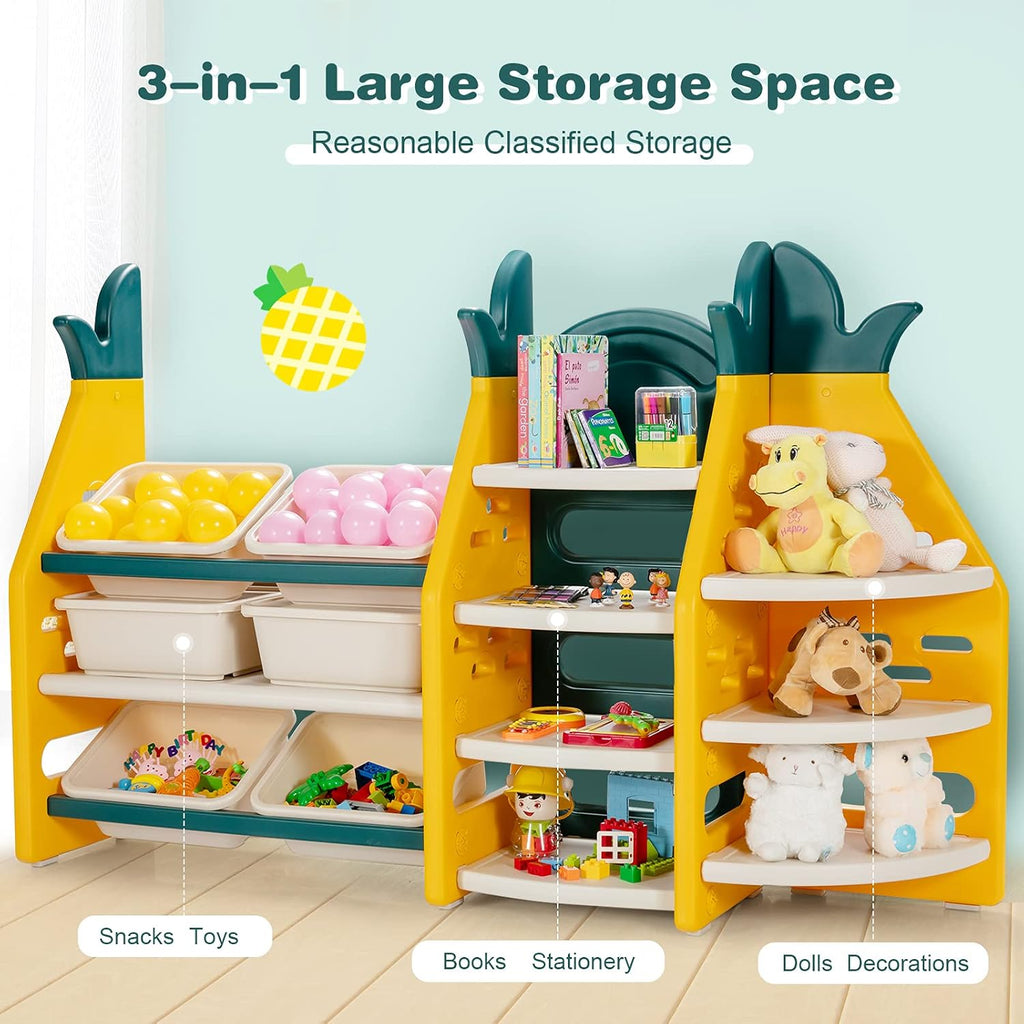 Kids Toy Storage Organizer with 6 Bins and 7 Shelves Q708