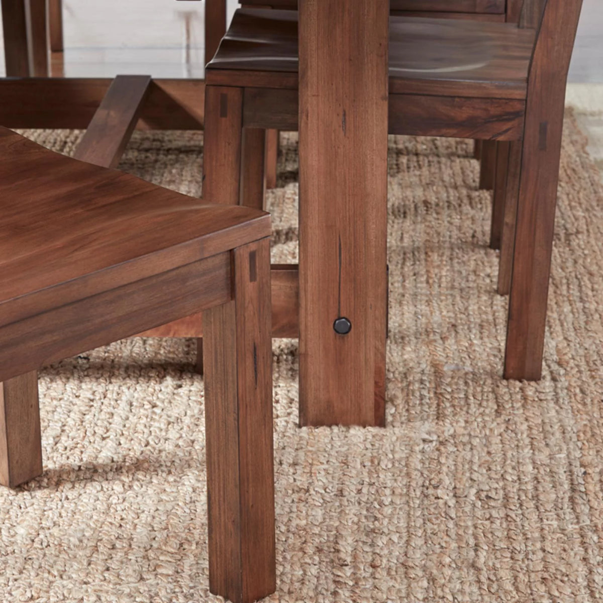 Solid Wood Trestle Table with Extension Leaf X8043