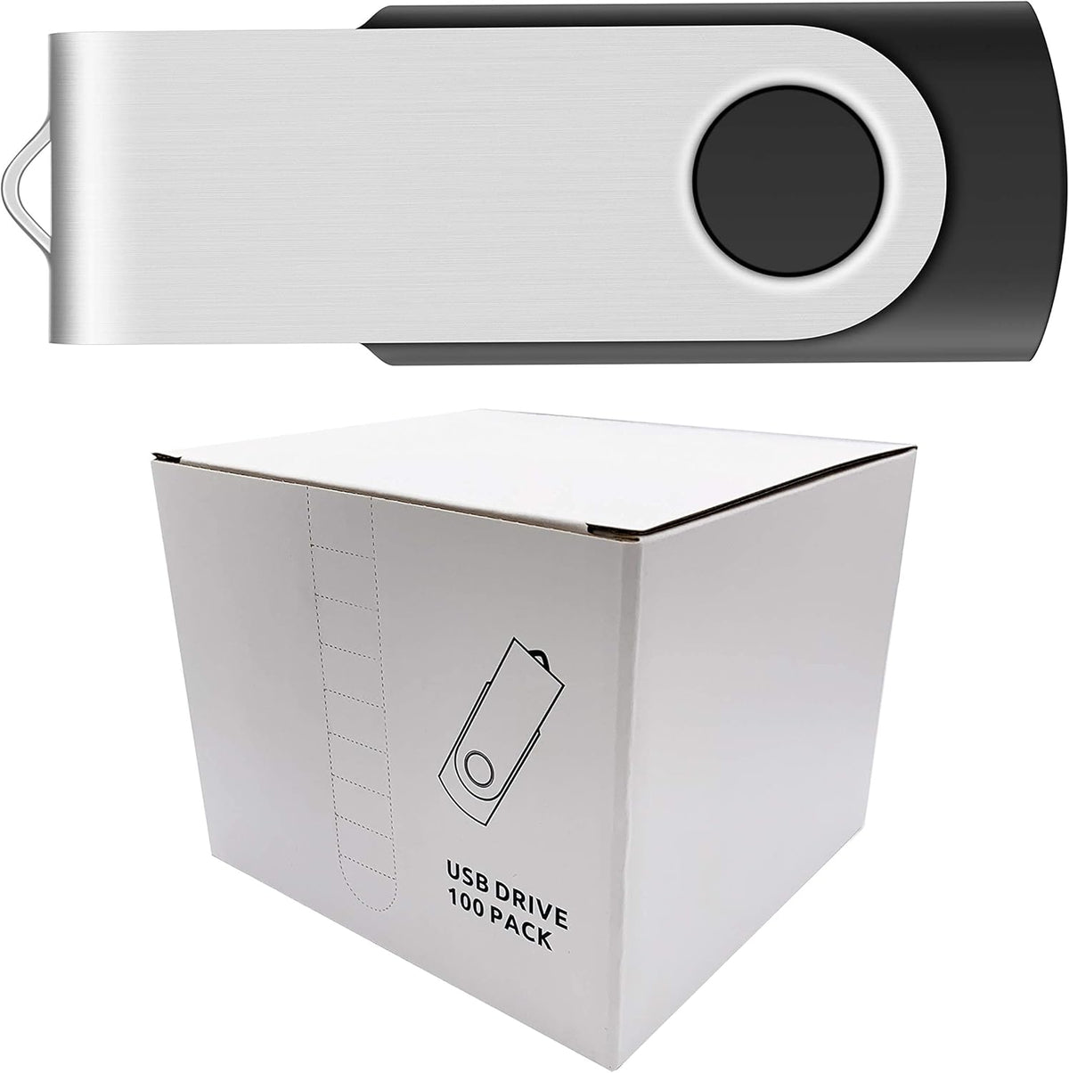 512MB USB 2.0 Flash Drives 100 Pack Black E5341