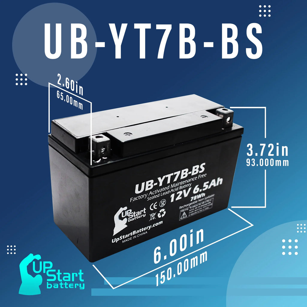 2-Pack 12V 6Ah Motorcycle Battery N221