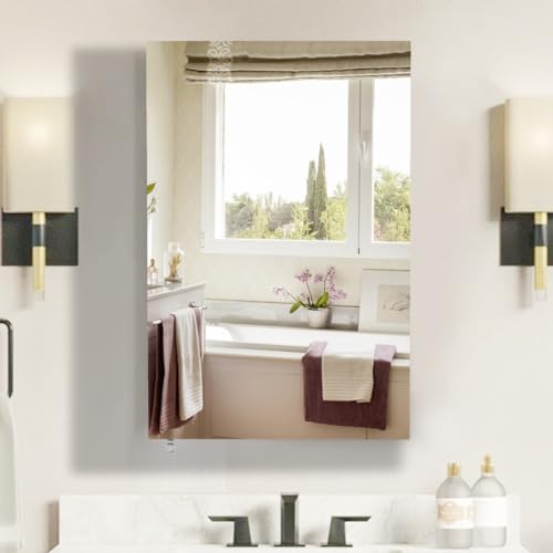 18 inch x 24 inch Frameless Mirror Medicine Cabinet Q5309