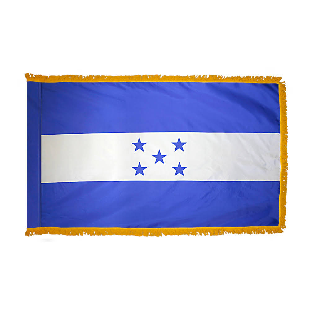3ft. x 5ft. Honduras Flag with Side Pole Sleeve and Fringe I101