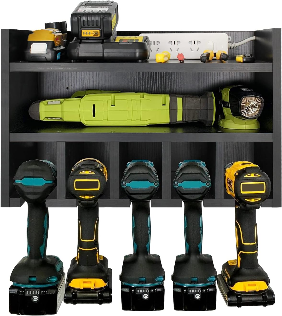 Wall Mount Power Tool Organizer Black N8130