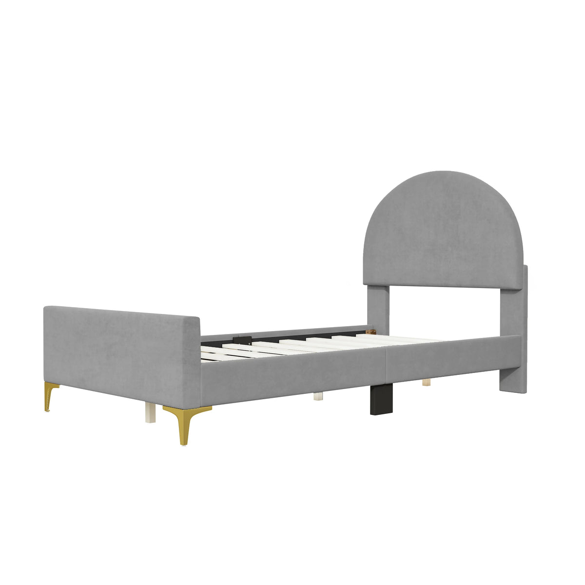 Twin Size Velvet Platform Bed K7900