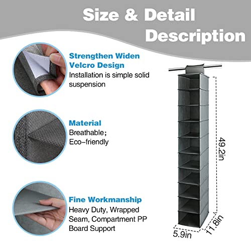 10-Shelf Hanging Shoe Organizer U141793