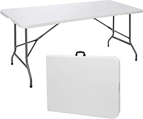 White Plastic 6ft Folding Table N365