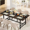 70 Inch Dark Grey Wood Dining Table I46922