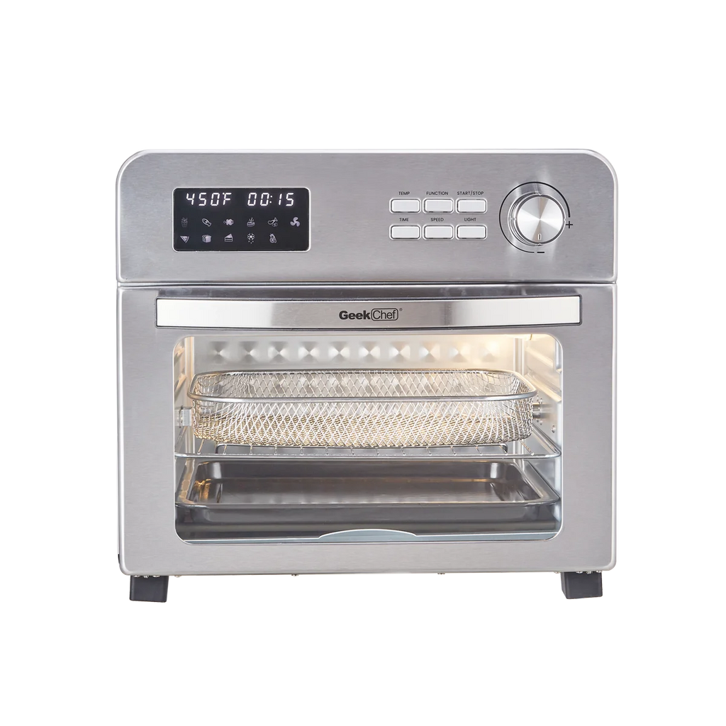 6-in-1 Air Fryer Toaster Oven, 24 Quart LCD Countertop Convection Airfryer with Rotisserie and Dehydrator R213