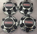 4X Set of 4 Chrome 6 Lug Center Caps Hubcaps for 16 17 Wheels X762