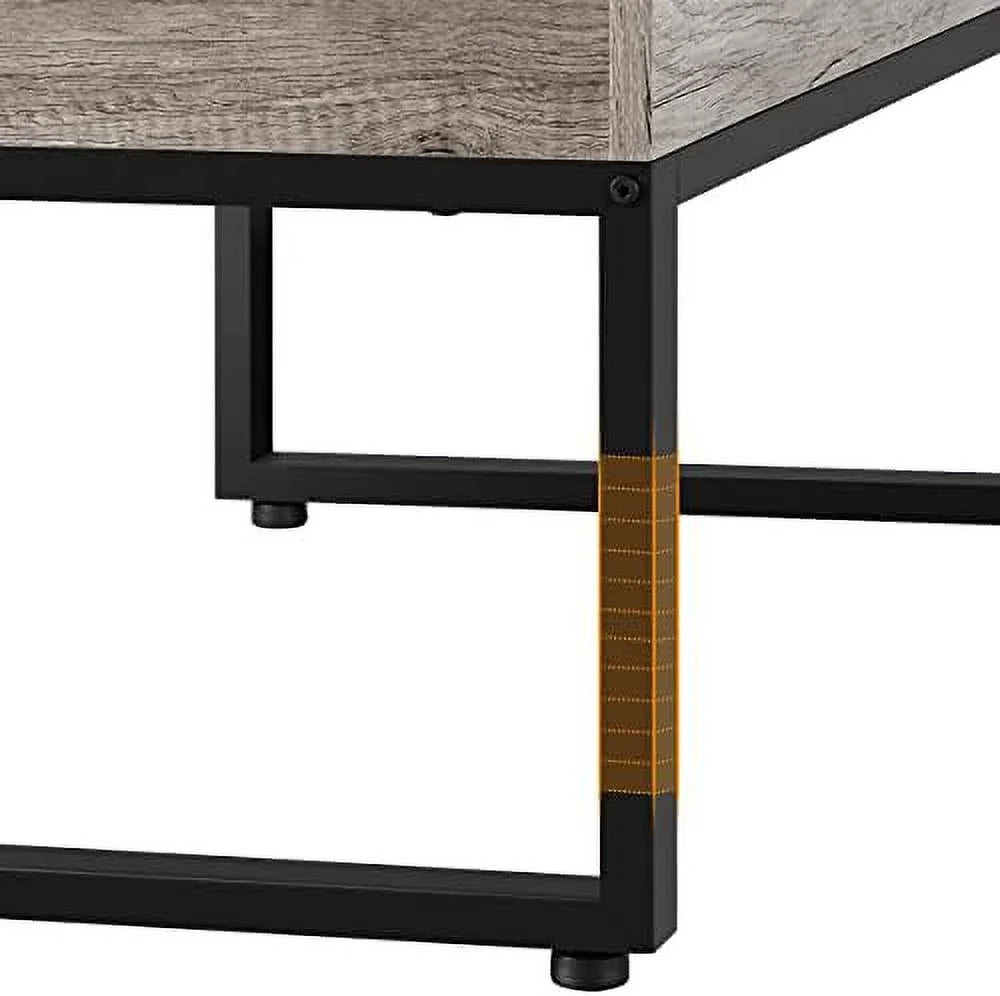 Lift Top Coffee Table with Hidden Compartments and Side Drawer B222157
