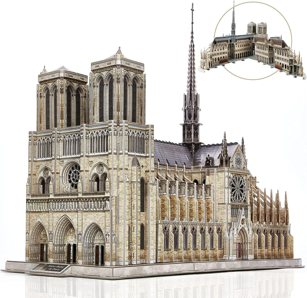 3D Puzzle Notre Dame de Paris Cathedral Model Kit, 293 Pieces Pack of 2 U2456