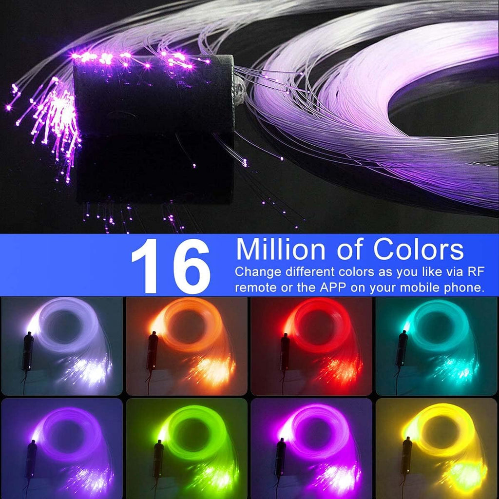 Car Use Bluetooth LED Fiber Optic Lights Star Ceiling Light Kit 430pcs 9.8ft Fiber Cable P54495