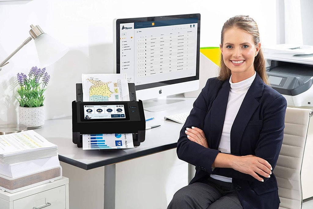 Raven Pro Document Scanner with Touchscreen, Color Duplex Feeder, Wireless, Wifi, Ethernet, USB V773239