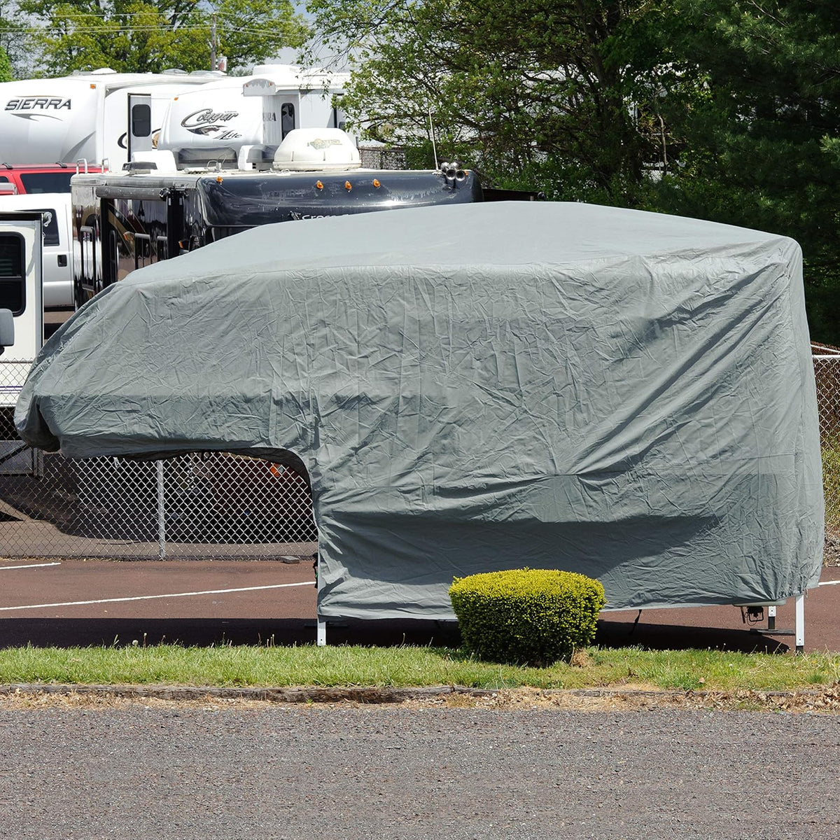 Truck Camper Cover Gray Polypropylene Z939637