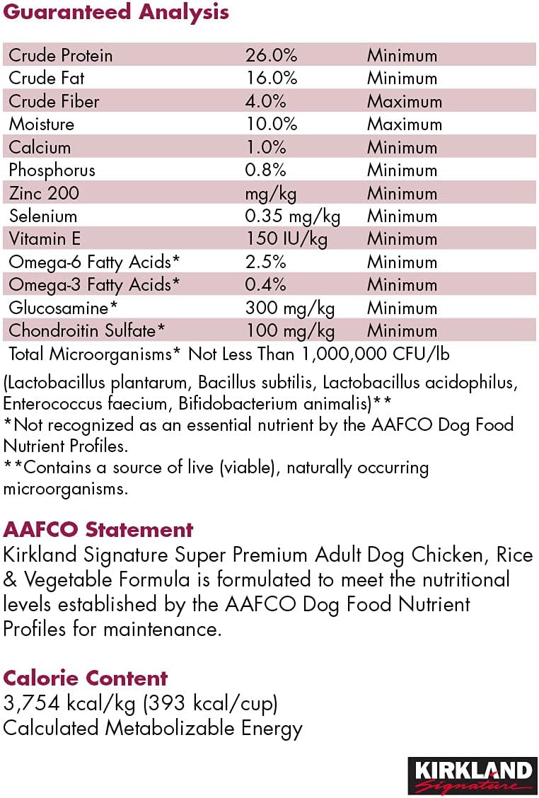 40 lb. Chicken, Rice and Vegetable Dog Food Q670847