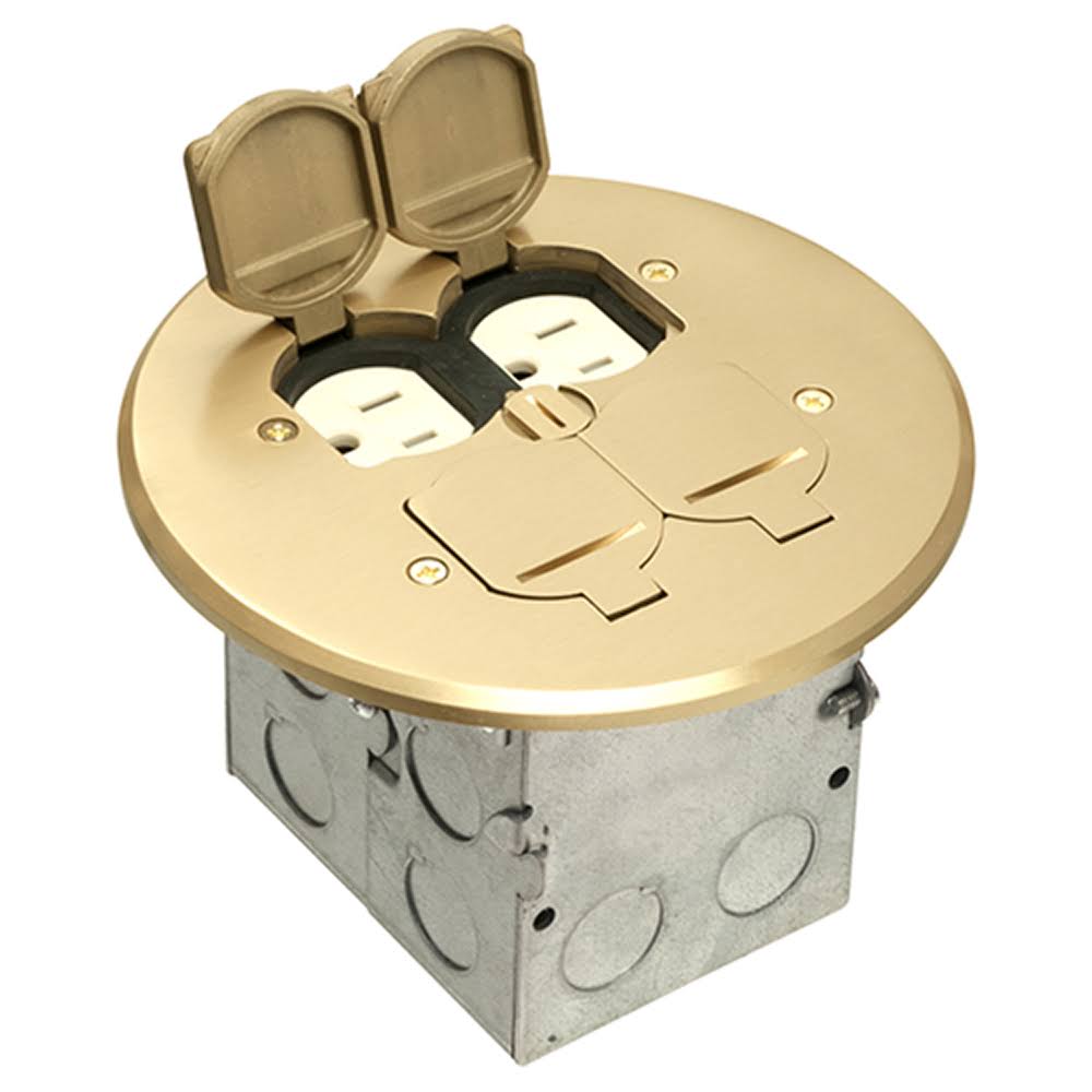 Round Brass Floor Box 2g A111