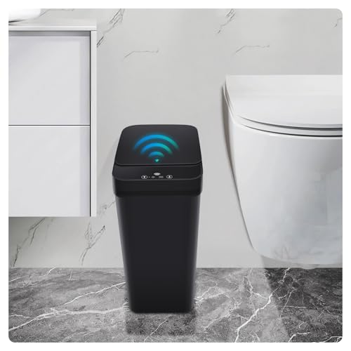 2 Pack 2.4 Gallon Black Touchless Trash Can D32825