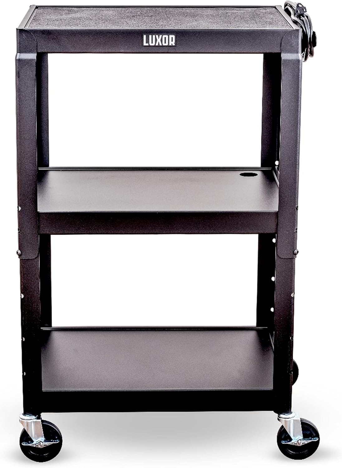 24 Height Adjustable Metal Cart - Black V259