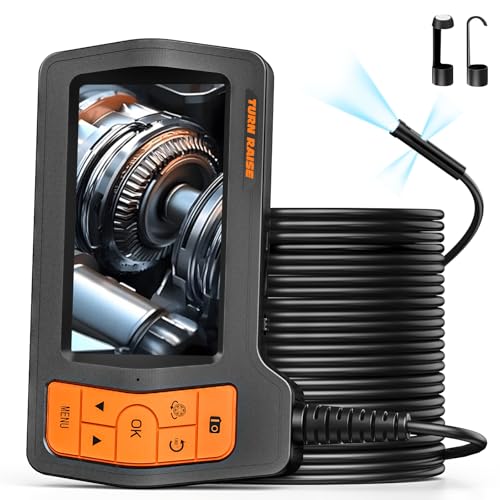 Sewer Inspection Camera, 50FT Semi-Rigid Cable, 5" IPS Screen, IP67, 32G Storage Card, Carrying Case X4635