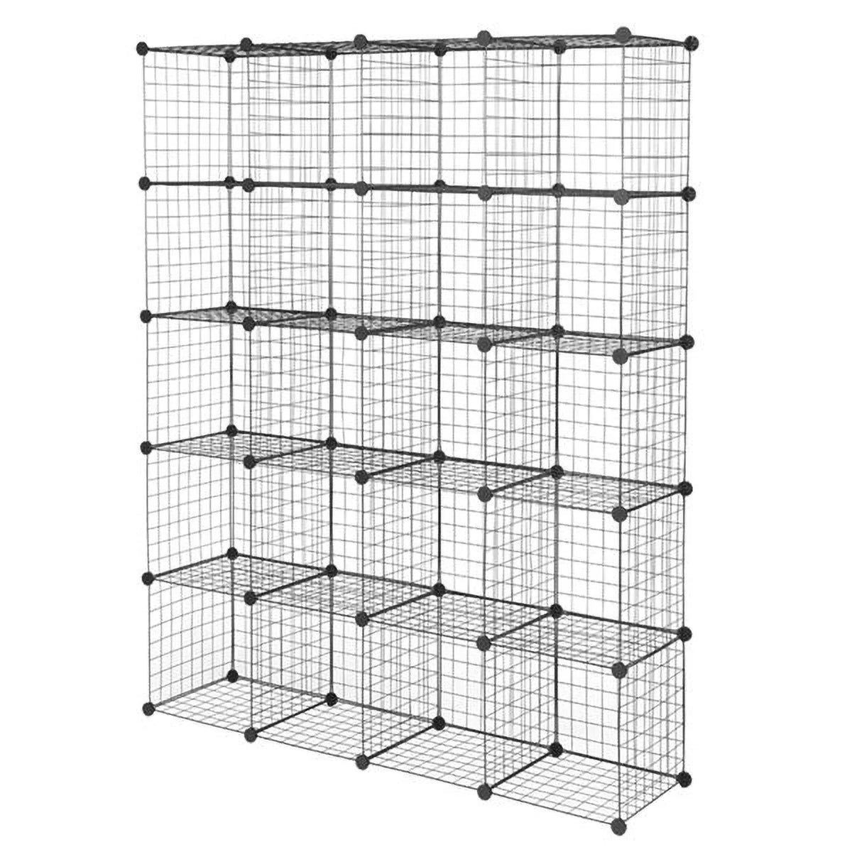 20-Cube Metal Grid Storage Shelves Organizer W860