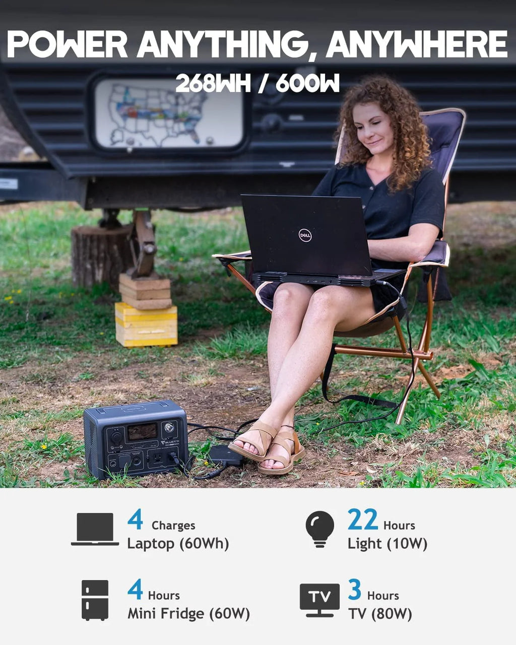 268Wh Portable Power Station with 200W Solar Panel Z187205