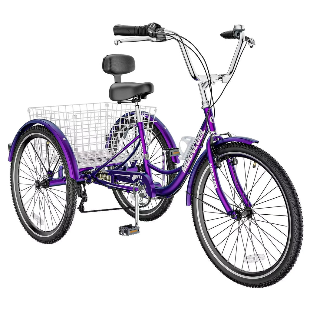 20/24/26 inch 7 Speed 3 Wheel Bicycle with Basket C350