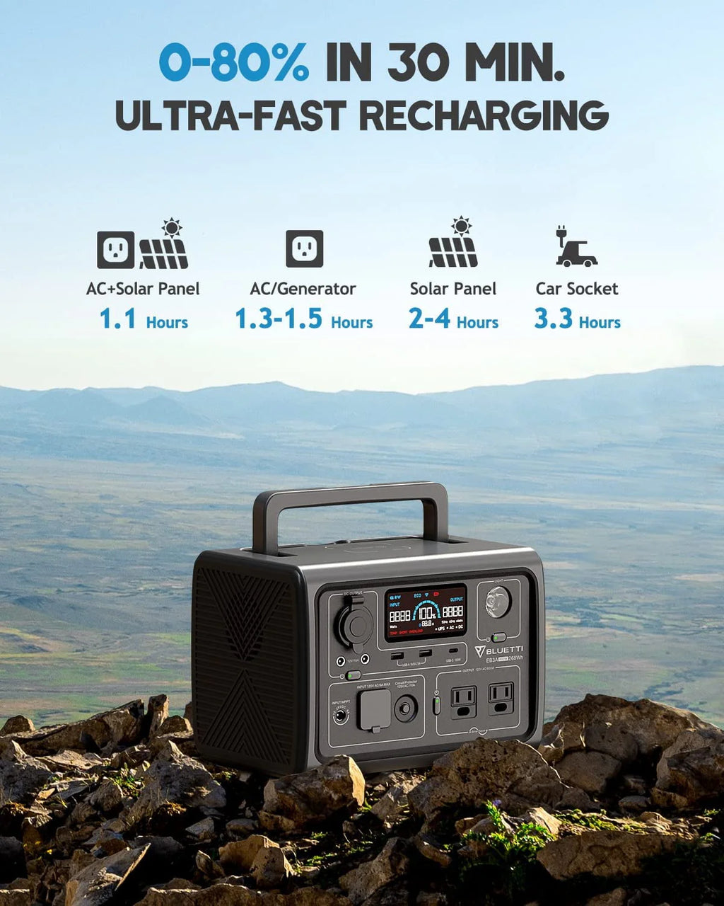 268Wh Portable Power Station with 200W Solar Panel Z187205