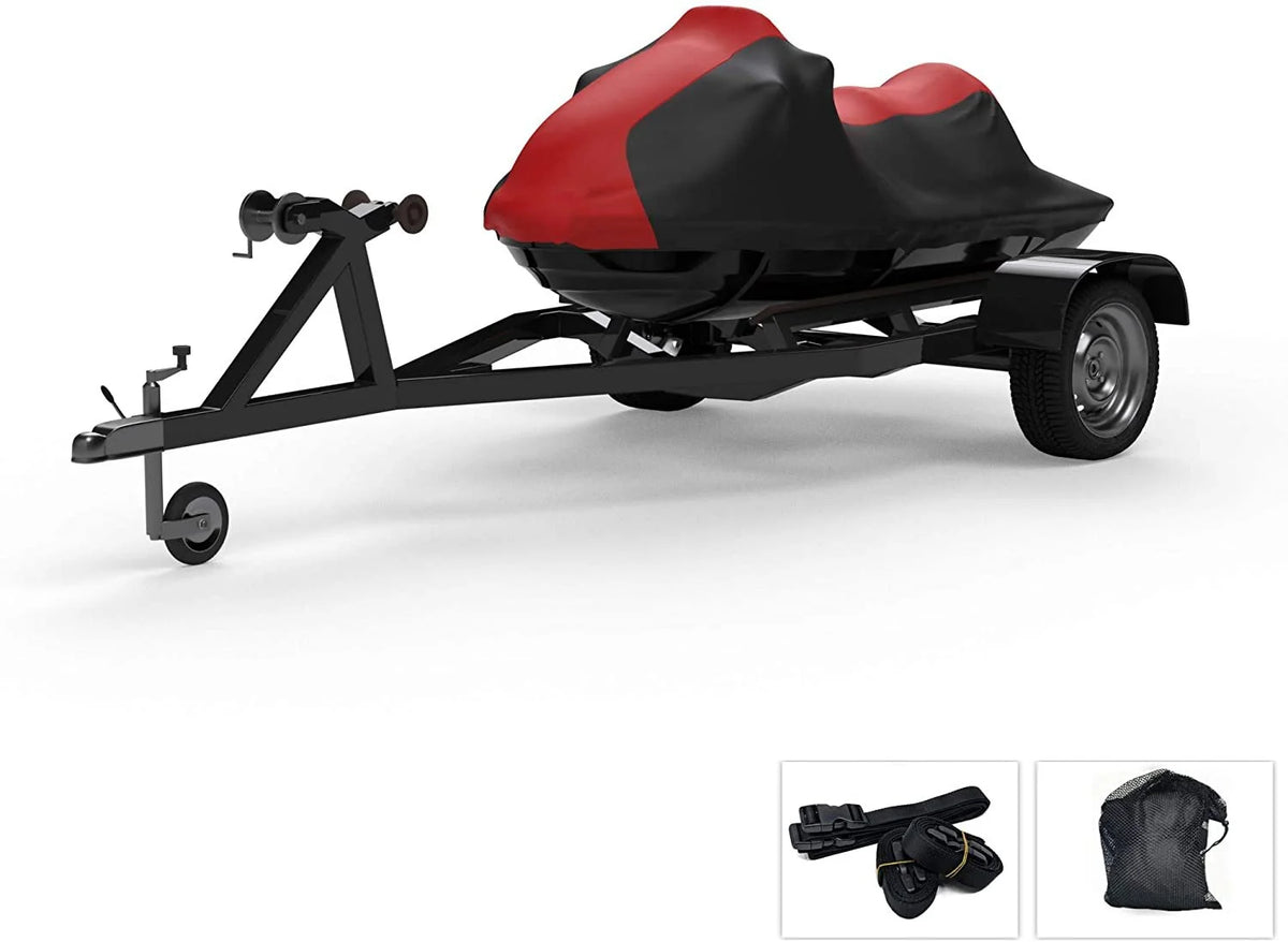 RED/Black Trailerable Jet Ski Covers with Storage Bag W664