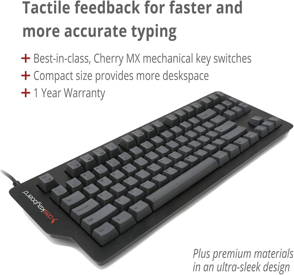 87 Keys Black Tenkeyless Mechanical Keyboard with Cherry MX Brown Switches C8630