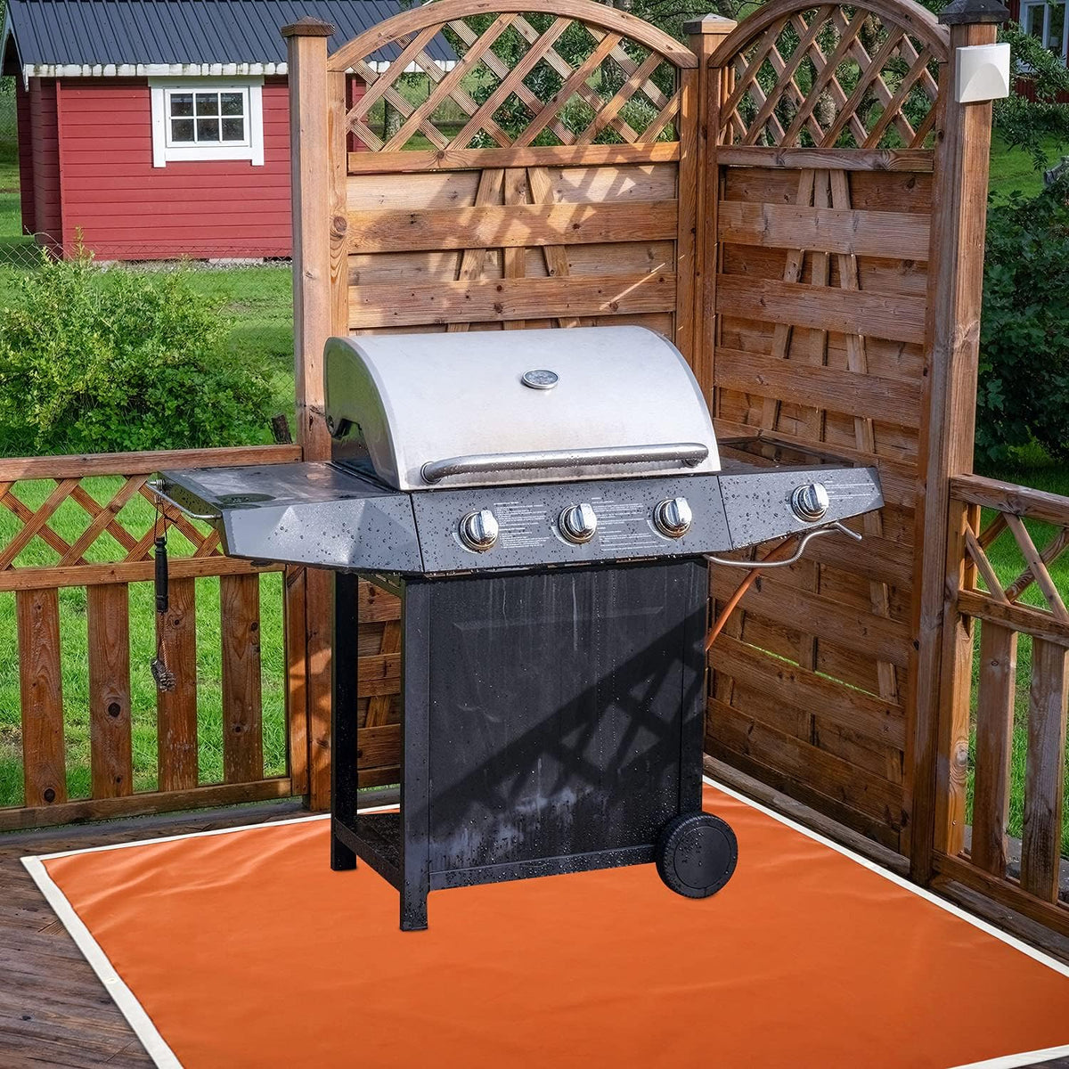 Fire Pit Mat Grill Mat Flame Retardant Felt Fabric Floor Mat O296268