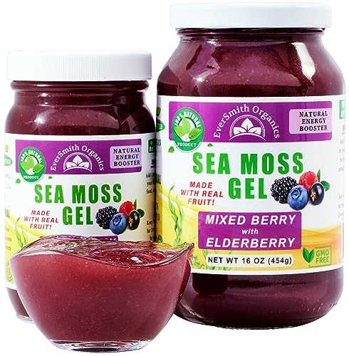 Wildcrafted Irish Sea Moss Gel Mixed Berry 16 oz N1287