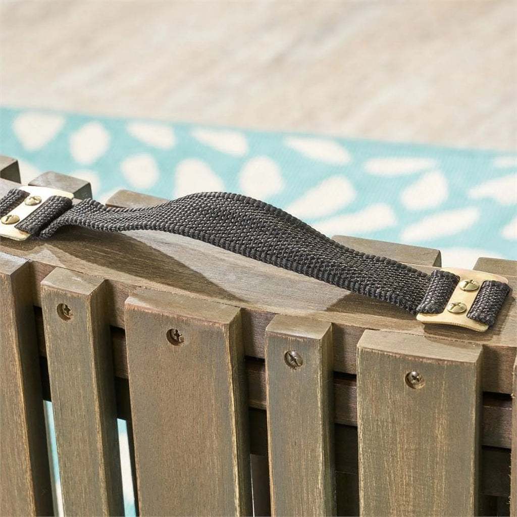 Acacia Wood Foldable Chaise Lounge Q645363