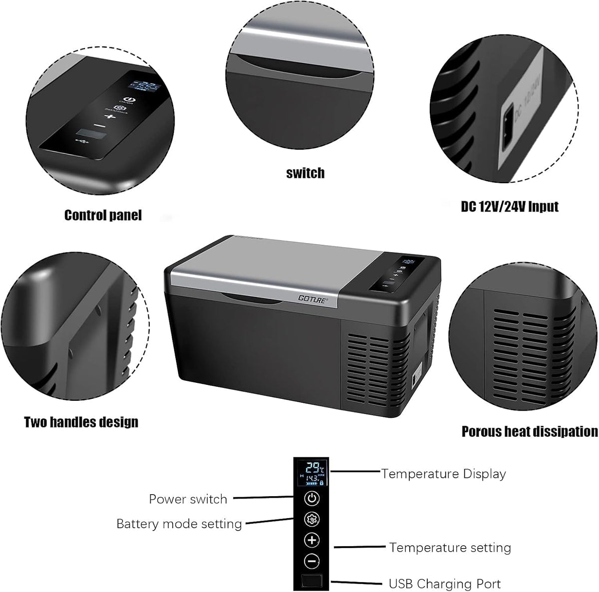 20QT Portable Refrigerator Freezer Cooler D917172
