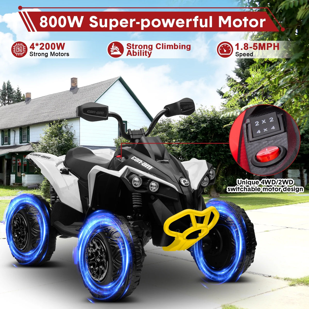 24V 4 Wheeler ATV with 2 Seater X95870