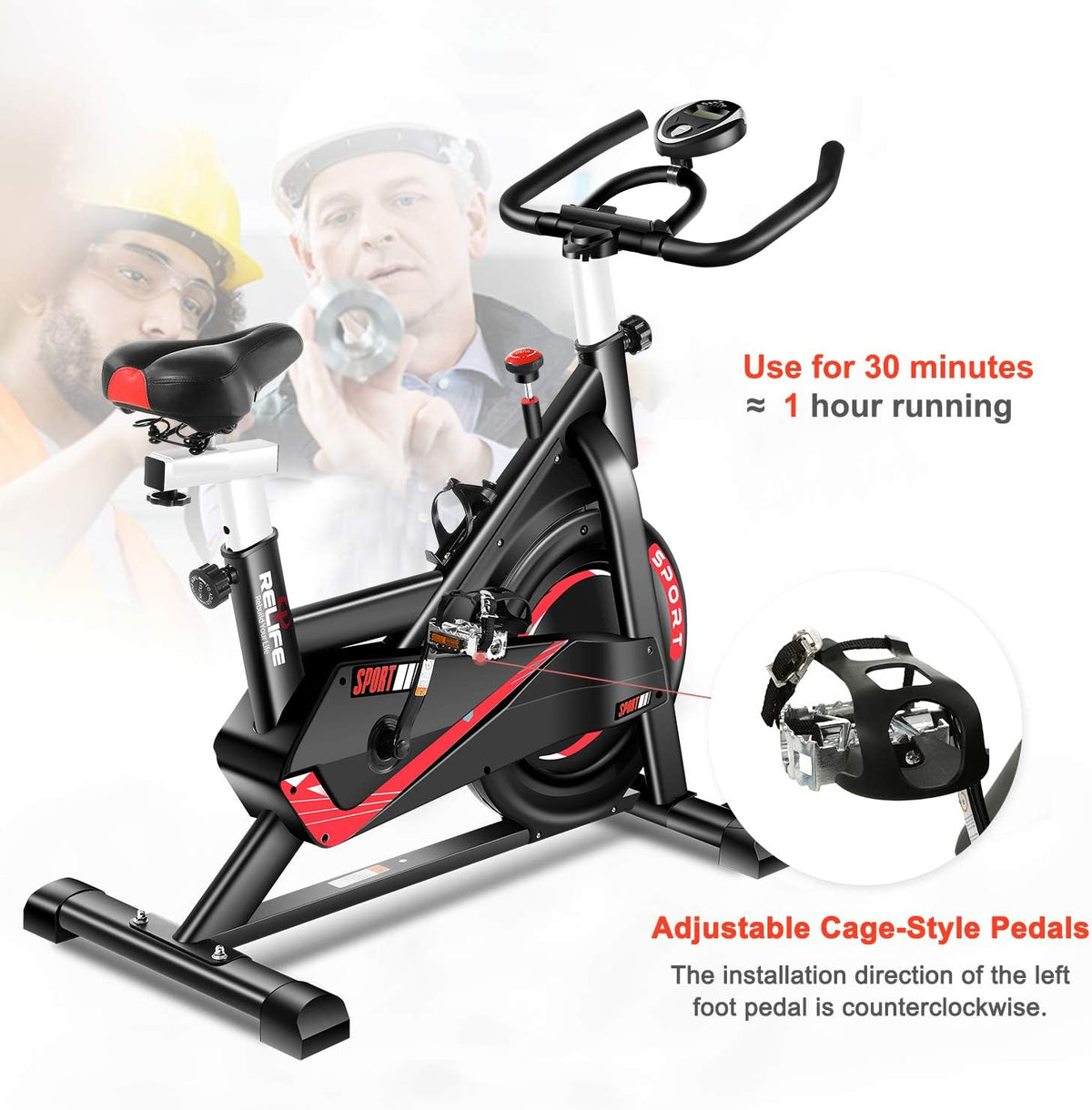 Exercise Bike Indoor Cycling Bike Stationary Flywheel Bicycle with Resistance C831854