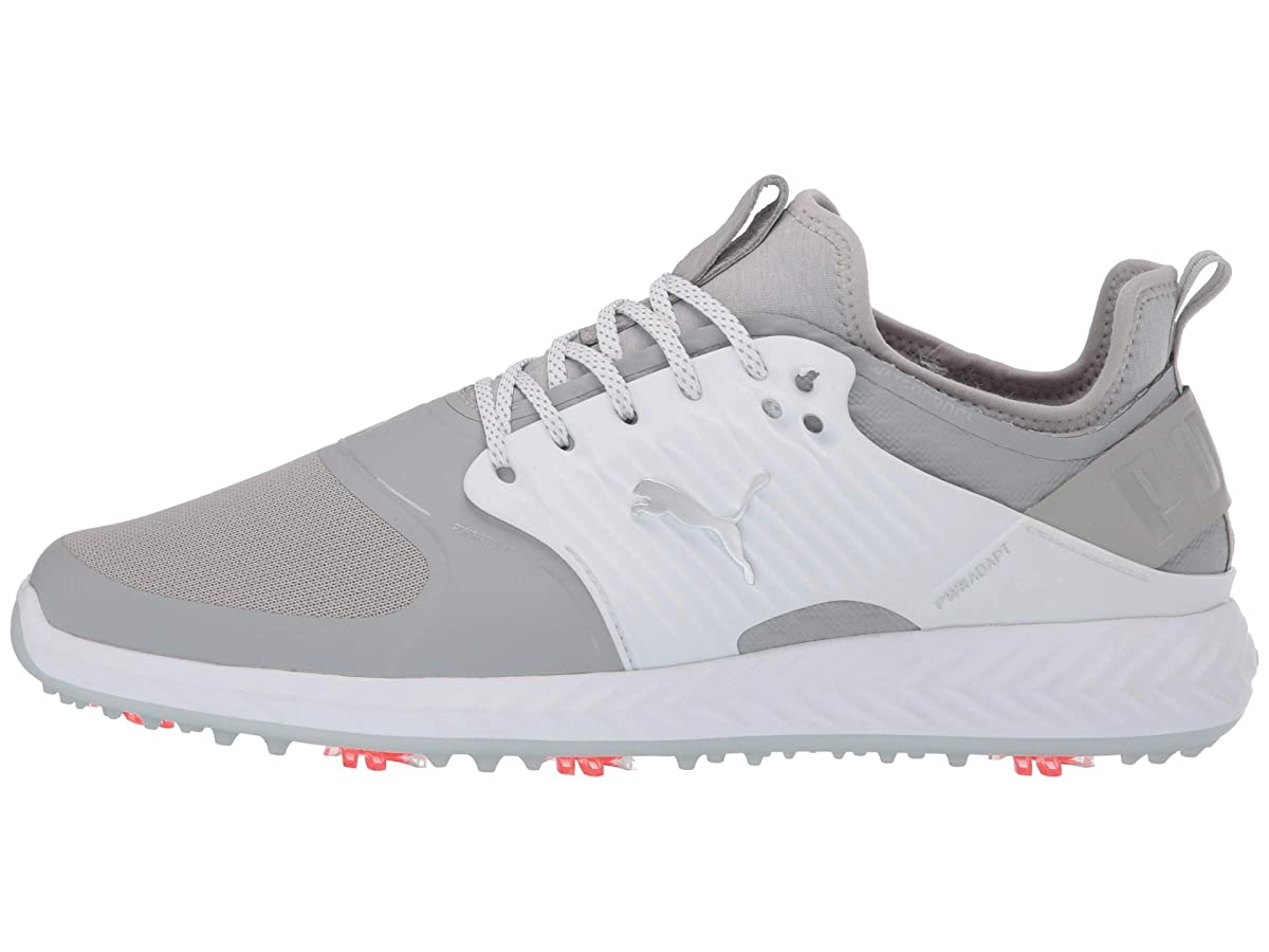 Grey Silver White Wide Golf Shoes Y53723