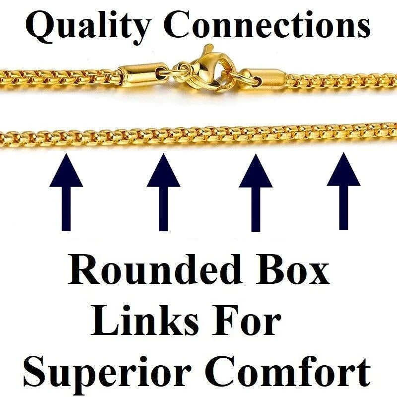 18k Gold 24" Chain Link Necklace And Dragon Filled Pendant S98624