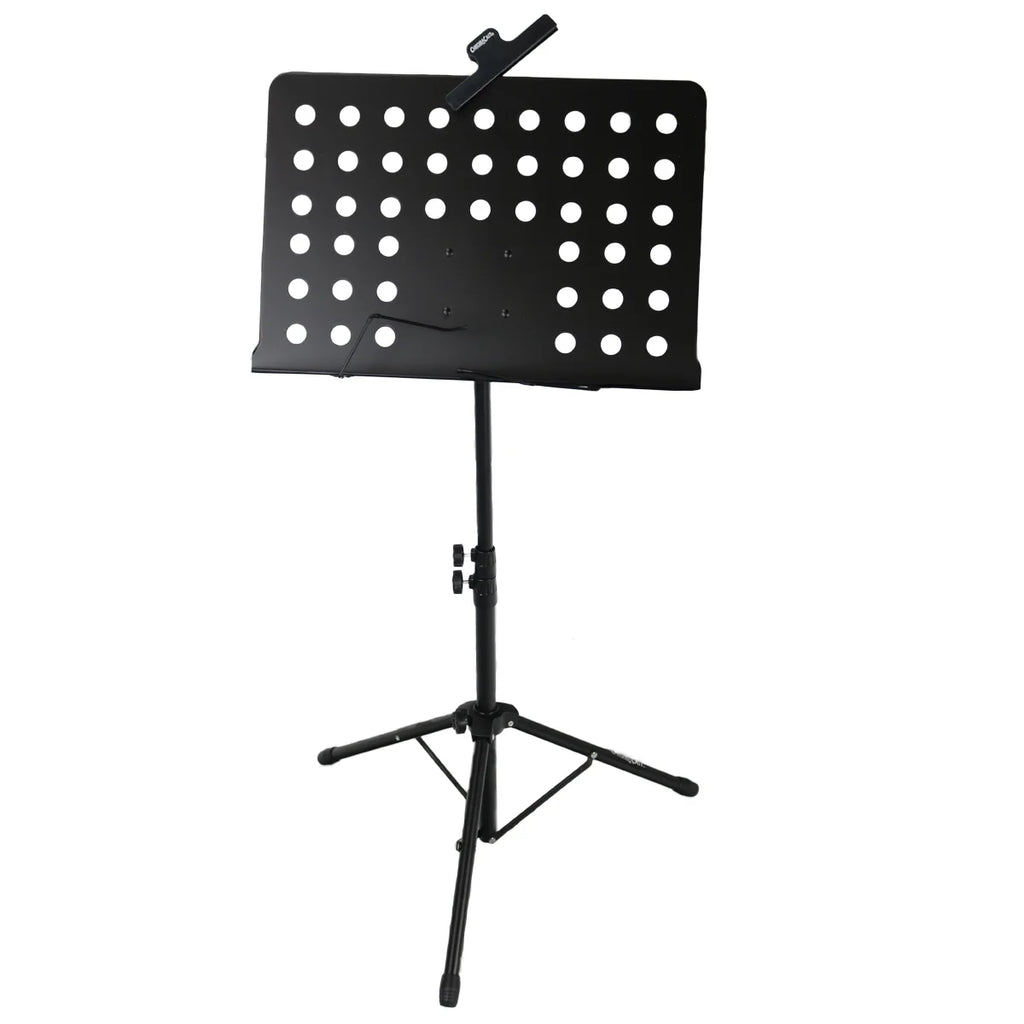 Metal Music Stand with Carry Bag, Sheet Clip and Clip On Light N59163
