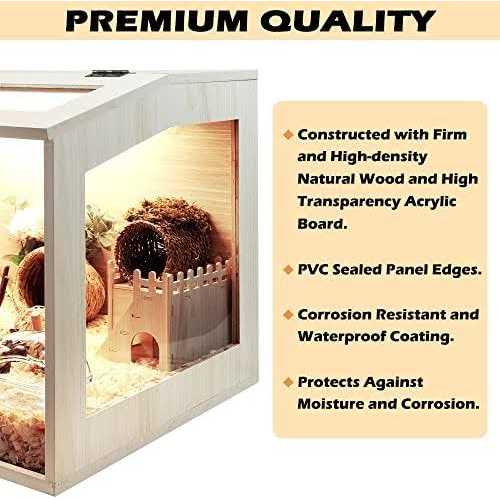 Wooden Hamster Cage with Acrylic Sheets I379