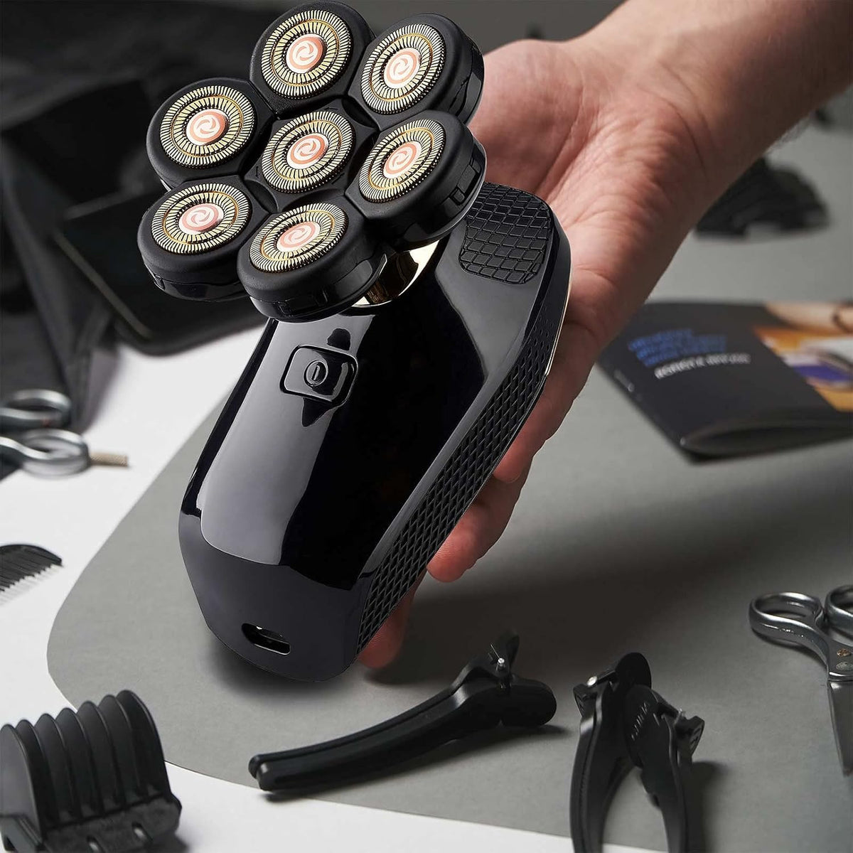 Electric Rotary 5 in 1 Shaver Beard Trimmer Grooming Kit D14385